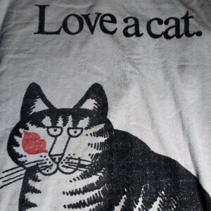 Kliban Cat Love A Cat. Beach Towel 35x64